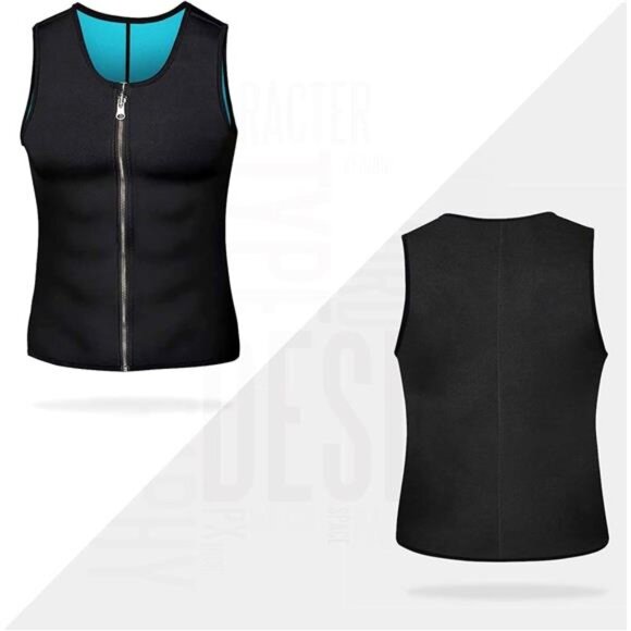 Men Sauna Vest HotSweat Waist Trainer Corset Neoprene TankTop Shapewear Slimming - Picture 6 of 7